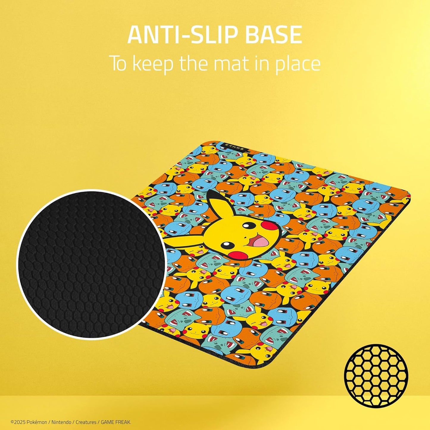 Razer Gigantus V2 Pokémon Edition | Soft Gaming Mouse Mat for Speed and Control | Micro Fabric Surface | Thick Rubber Foam | Non-Slip Base | 360 x 275 x 3 mm | Pokémon Kanto