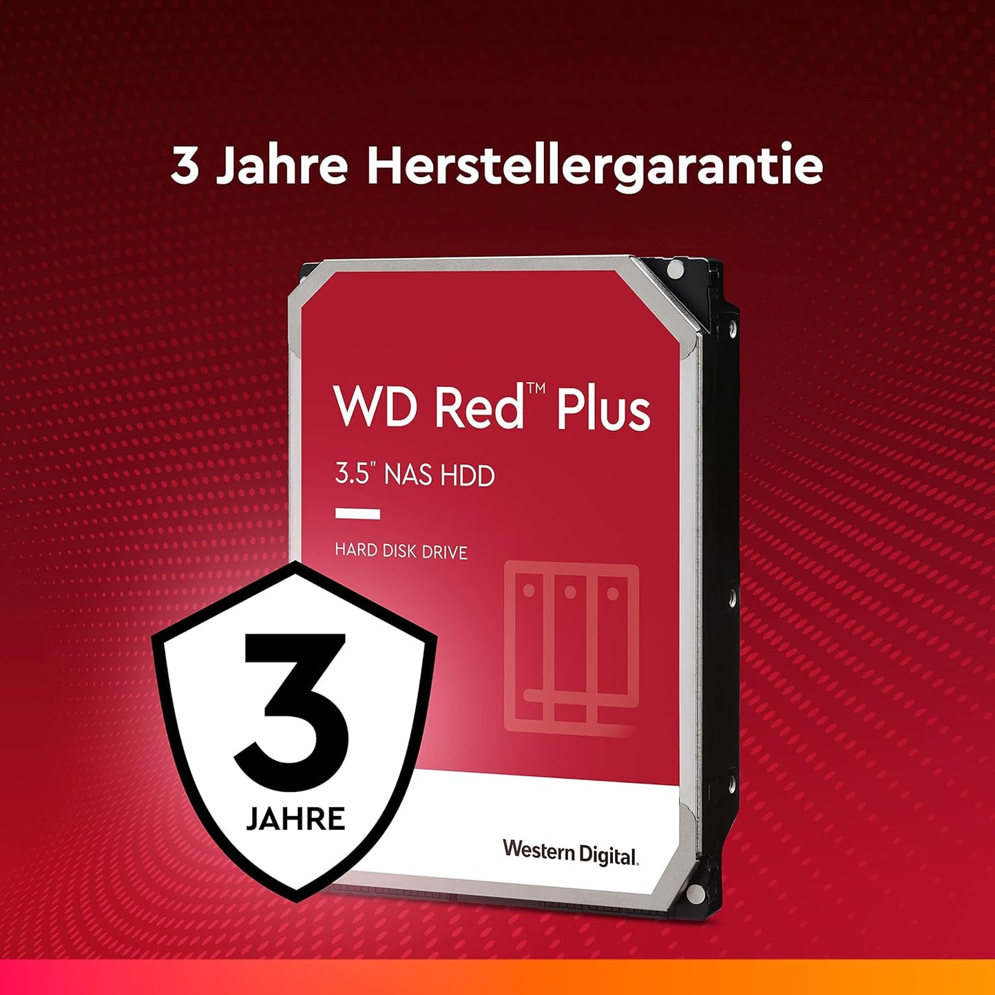 WD Red Plus 6TB NAS Internal Hard Drive, 3.5-Inch HDD, 5400RPM, SATA 6Gb/s, CMR Technology, 256MB Cache, NAS Optimized Storage, Model WD60EFPX
