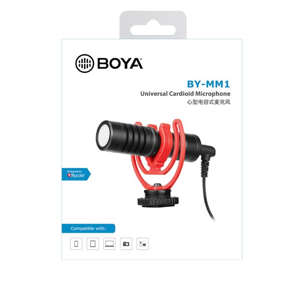 BOYA BY-BM3031 Super‑Cardioid On‑Camera Shotgun Microphone | 3‑Position Gain | 80 Hz High‑Pass Filter | Headphone Jack | Shockmount