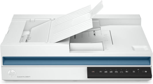 HP ScanJet Pro 2600 f1 A4 Duplex Document & Flatbed Scanner | Up to 25 ppm | 600 dpi ADF & 1200 dpi Flatbed | 60-Sheet ADF