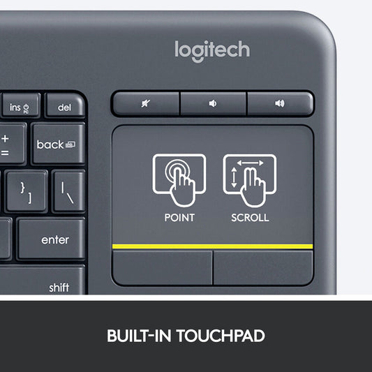 Logitech K400 Plus Wireless Touch Keyboard | Arabic