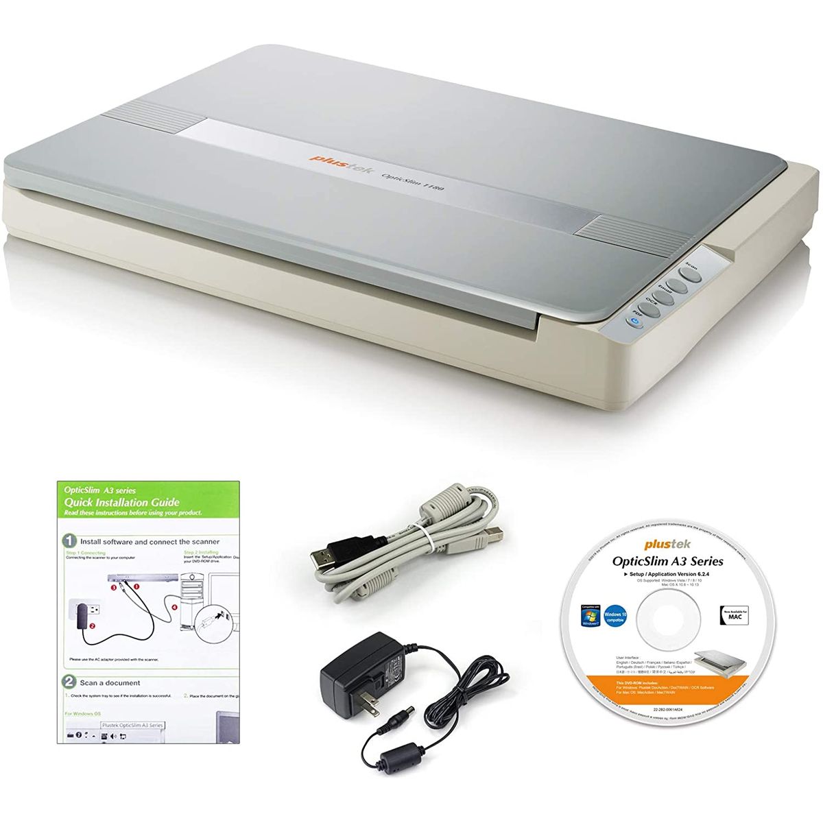 Plustek OpticSlim 1180 Flatbed scanner 1200 DPI A3