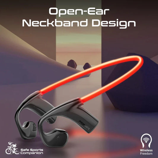 Promate RippleGlow AudioConduct High-Endurance Wireless Neckband Earphones