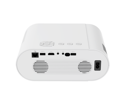 Avetron 1080P DLP Mini Projector | 200 ANSI Lumens | Android 7 | 2GB+16GB | 4K Support | Dual-Band Wi-Fi | Bluetooth | Without built-in Battery