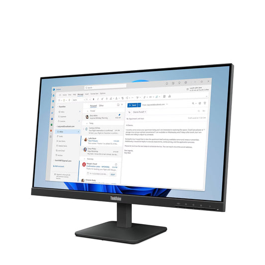 Lenovo ThinkVision S24-4e 23.8″ FHD IPS Monitor | 100Hz | 4 ms | HDMI 1.4 & VGA | Natural Low Blue Light | Raven Black