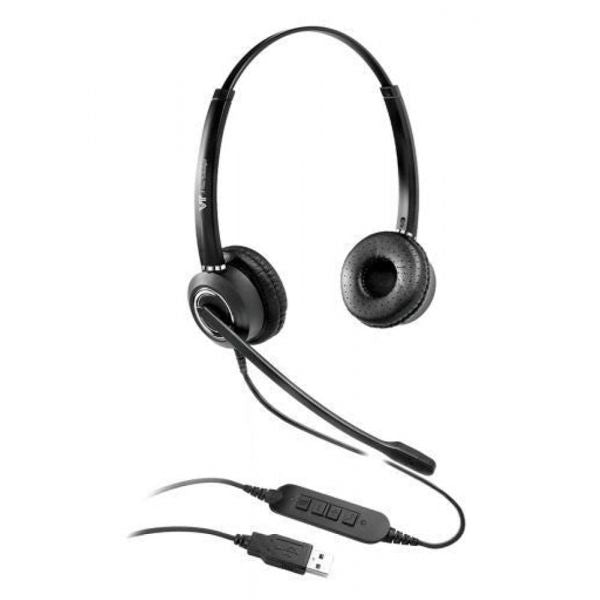 VT 6200 UNC-D Mono QD Headset with Noise-Canceling Mic | HD Voice | Compatible with Desk Phones | Lightweight | Office Use
