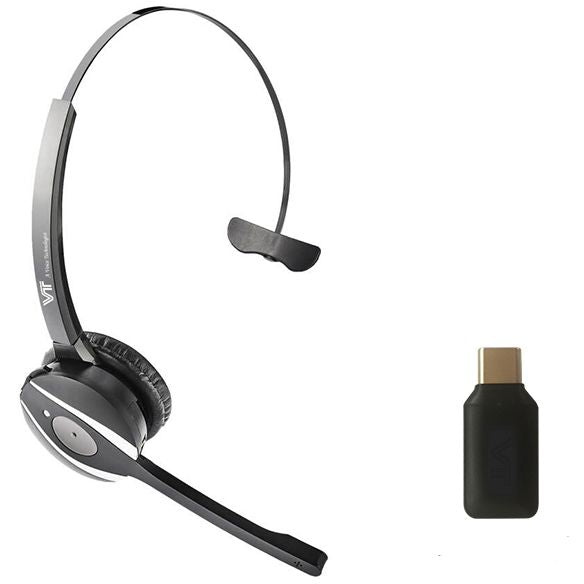 VT VT9200 Mono Wireless Headset + BT50U USB Dongle Bundle | UC-Optimized Bluetooth Audio with Noise-Canceling Mic & 20h Talk Time