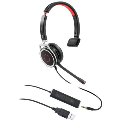 VT VTX220 Duo USB Headset with Dual ENC Microphones | Busylight | Call Control | USB-A/USB-C | Teams Compatible