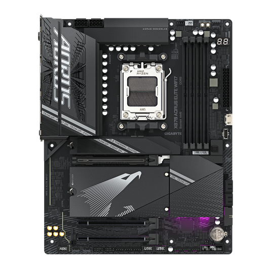 GIGABYTE X870 AORUS ELITE WiFi7 ATX Motherboard | AM5 | DDR5 8000 OC | PCIe 5.0 | Wi‑Fi 7 | Dual USB4 | Quad M.2 | 2.5 GbE