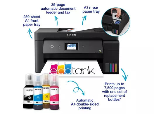 Epson EcoTank L14150 A3+ All-in-One Ink Tank Printer | Print | Scan | Copy & Fax | Wireless Wi-Fi | Auto Duplex | ADF | Ultra-Low Cost Printing with Up to 3 Years of Ink Included