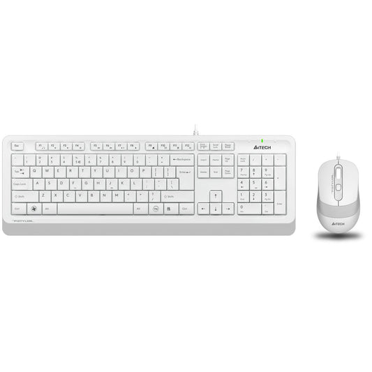 A4Tech F1010 Fstyler Sleek Wired Keyboard & Mouse Combo | Arabic/English
