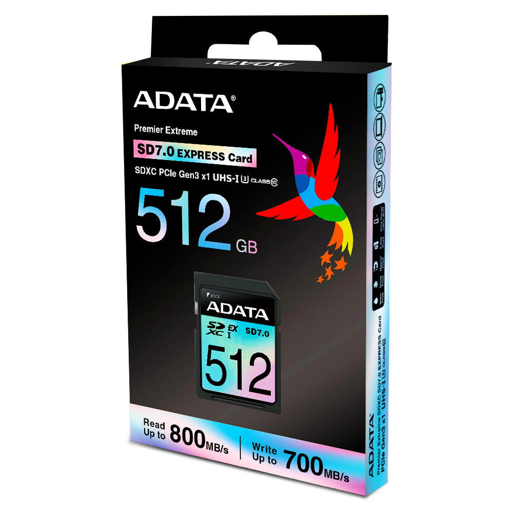 ADATA Premier Extreme SD Express Card SDXC PCIe Gen3 UHS-I U3 SD7.0 | 512GB