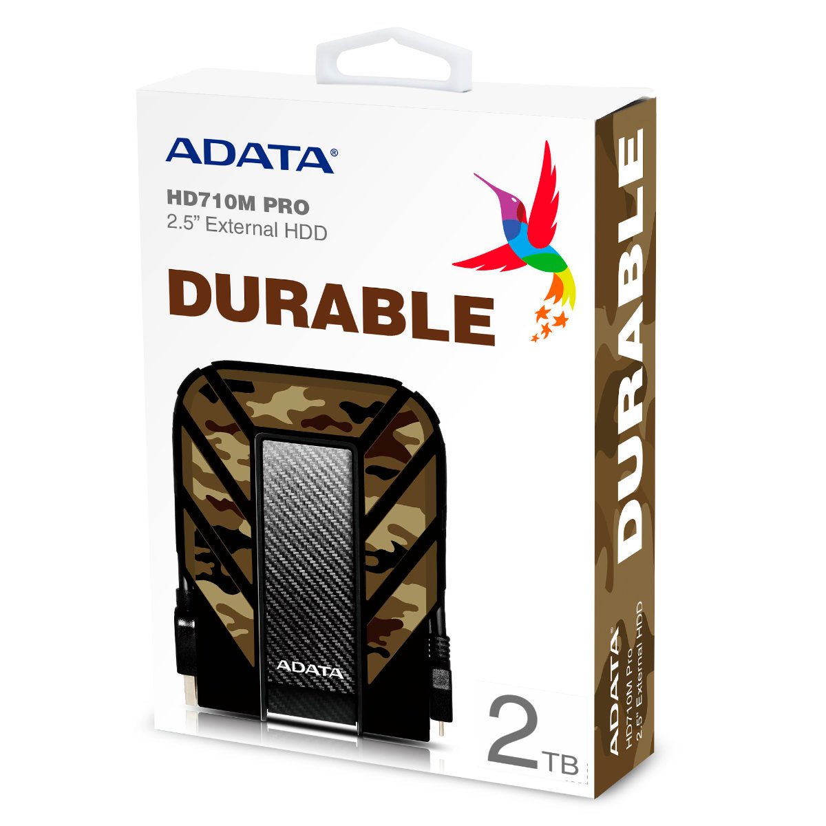 ADATA HD710M Pro External Hard Drive USB 3.2 Military-Grade Shockproof Waterproof Rugged Camo Design