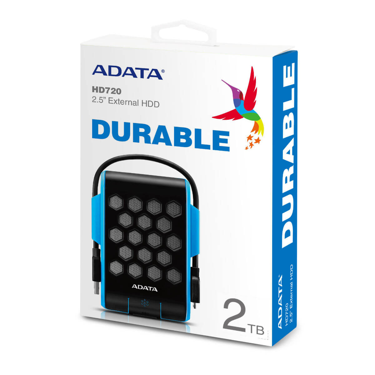 ADATA HD720 External Hard Drive USB 3.2 Military-Grade Shockproof Waterproof Rugged Design | 2TB