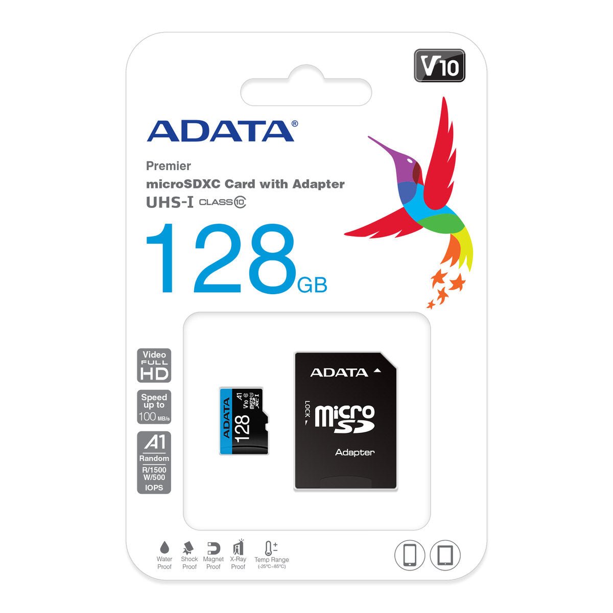 ADATA Premier Memory Card SD 5.1 with Adapter | 128GB | microSDXC UHS-I