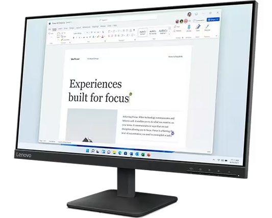 Lenovo L24-4e 23.8″ FHD 100Hz IPS Monitor | Full HD (1920×1080) | 99% sRGB | 1300:1 Contrast | HDMI & VGA | Ultra-Slim Borderless Design