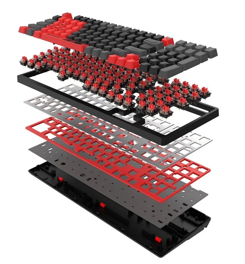 Bloody S98 RGB Mechanical Switch Gaming Keyboard BLMS Red Switch Sports Red