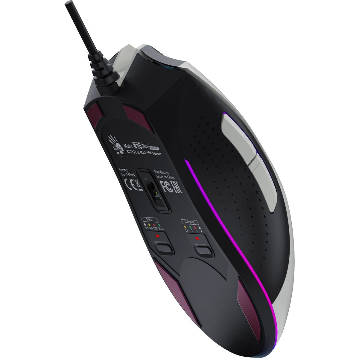 Bloody W90 Max RGB Optical Gaming Mouse Advanced Precision | 10000 CPI