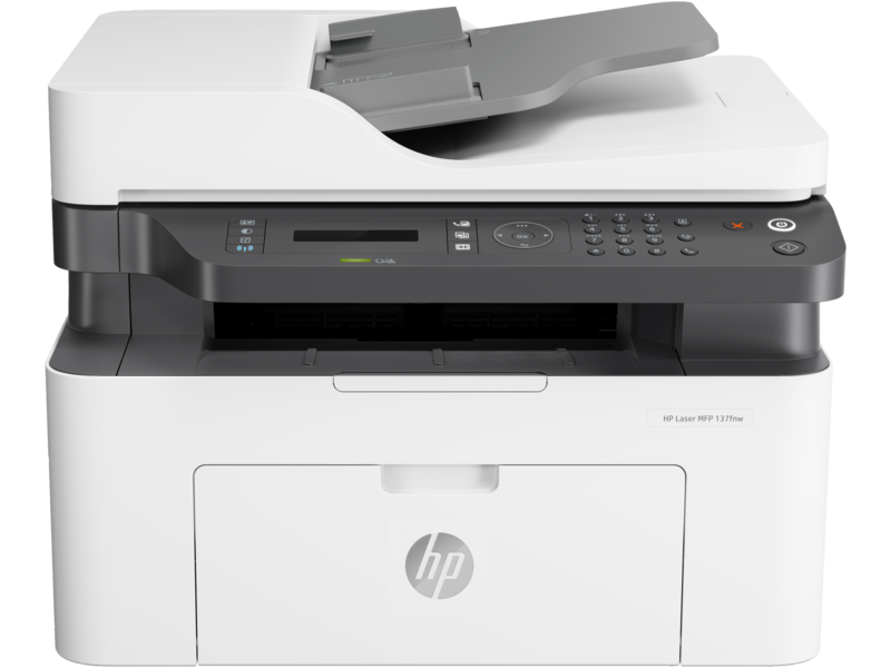 HP Laser MFP 137fnw All-in-One Printer | Print | Scan | Copy | Fax | 21 ppm | 1200×1200 dpi | 40-Sheet ADF | Wi-Fi | Ethernet | Mobile Printing (Black & White)