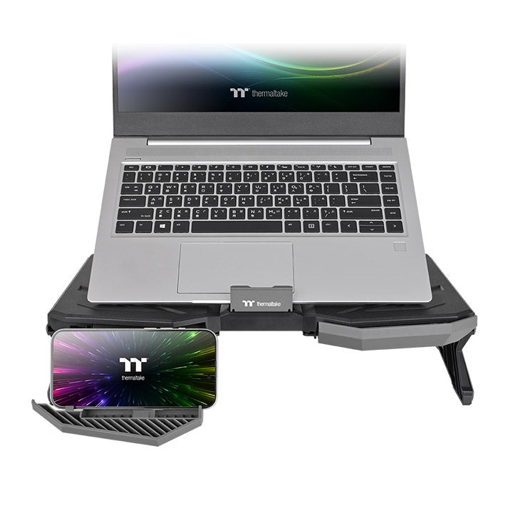 Thermaltake “Massive Air” Notebook Stand | Adjustable (15° | 45°) | MagSafe Phone Holder | Drawer | Supports Up to 10 kg | 409×301×43 mm