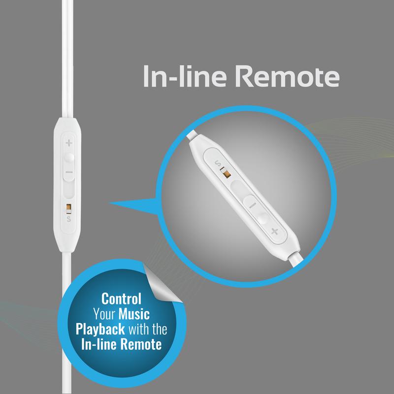 Promate GearPod-IS2 Stereo Earbuds | 3.5mm Jack | In-Line Remote | Built-in Mic | Noise Isolation | Ergonomic Design