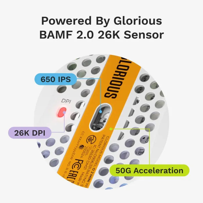 Glorious Model O 2 Wired Gaming Mouse | Ultra-Lightweight 59g | BAMF 2.0 Sensor 26 | 000 DPI | RGB Lighting | 6 Programmable Buttons | Ambidextrous Design | PTFE Feet | Ascended Paracord Cable