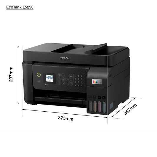 Epson EcoTank L5290 A4 All-in-One Ink Tank Printer | Print | Scan | Copy & Fax | Wi-Fi | Wireless Connectivity | Auto Document Feeder | Ultra-Low Cost Cartridge-Free System with High Page Yield