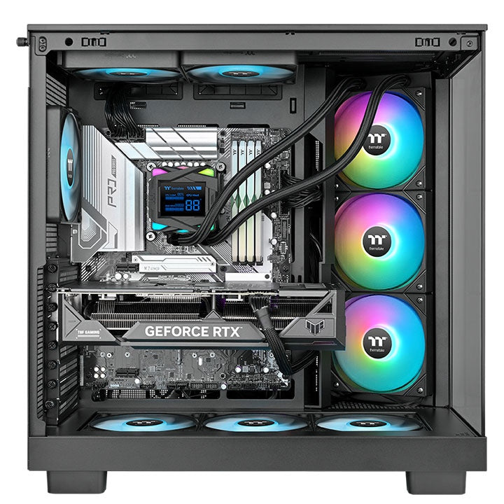Thermaltake LA360-S ARGB Sync 360 mm AIO Liquid Cooler | 2.4″ Segment LCD | Gaming Water Block | 3× 120 mm ARGB Fans | Daisy-Chain Design
