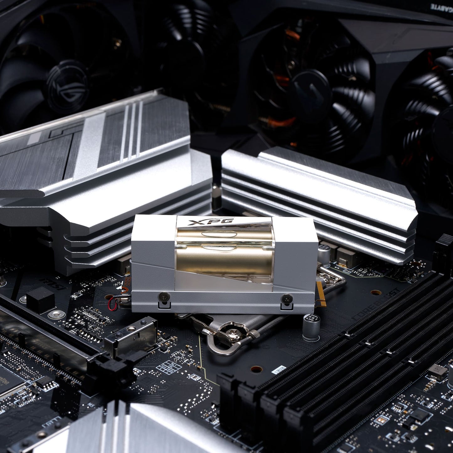 XPG MARS 980 STORM PCIe Gen5 x4 M.2 2280 SSD | 2TB | 14 | 000/13 | 000 MB/s | Liquid+Fan Dual Cooling | LDPC ECC | 5‑Year Warranty