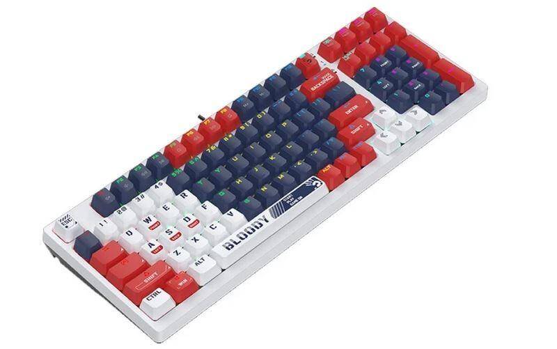 Bloody S98 USB Sports Navy Mechanical Switch Gaming Keyboard (BLMS Red Switches) / ( En/Ar )