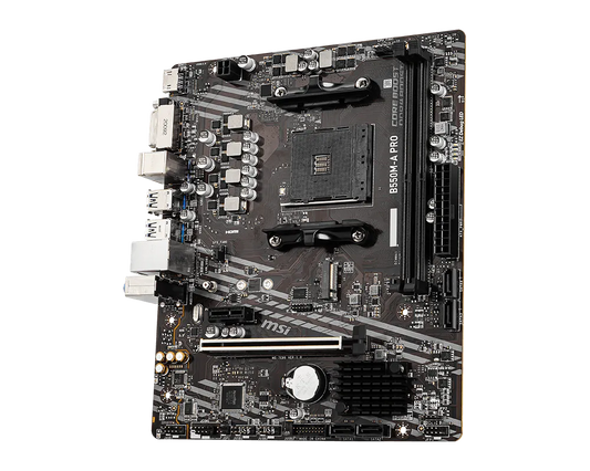 MSI B550M-A PRO Motherboard | AMD B550 | AM4 | DDR4 4600+ MHz (OC) | PCIe 4.0 x16 | Gen4 M.2 | HDMI | DVI-D | Gigabit LAN | Micro-ATX
