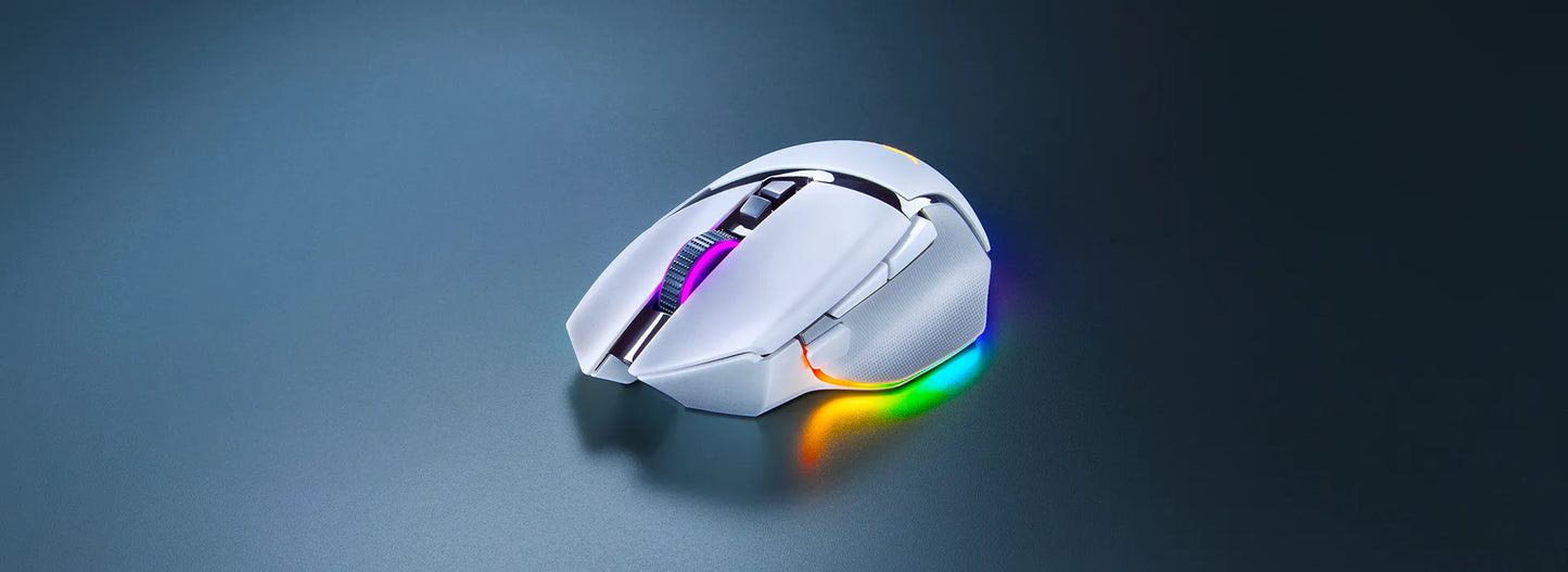 Razer Basilisk V3 Pro 35K Wireless RGB Gaming Mouse | White | 35K DPI | 13 Programmable Buttons