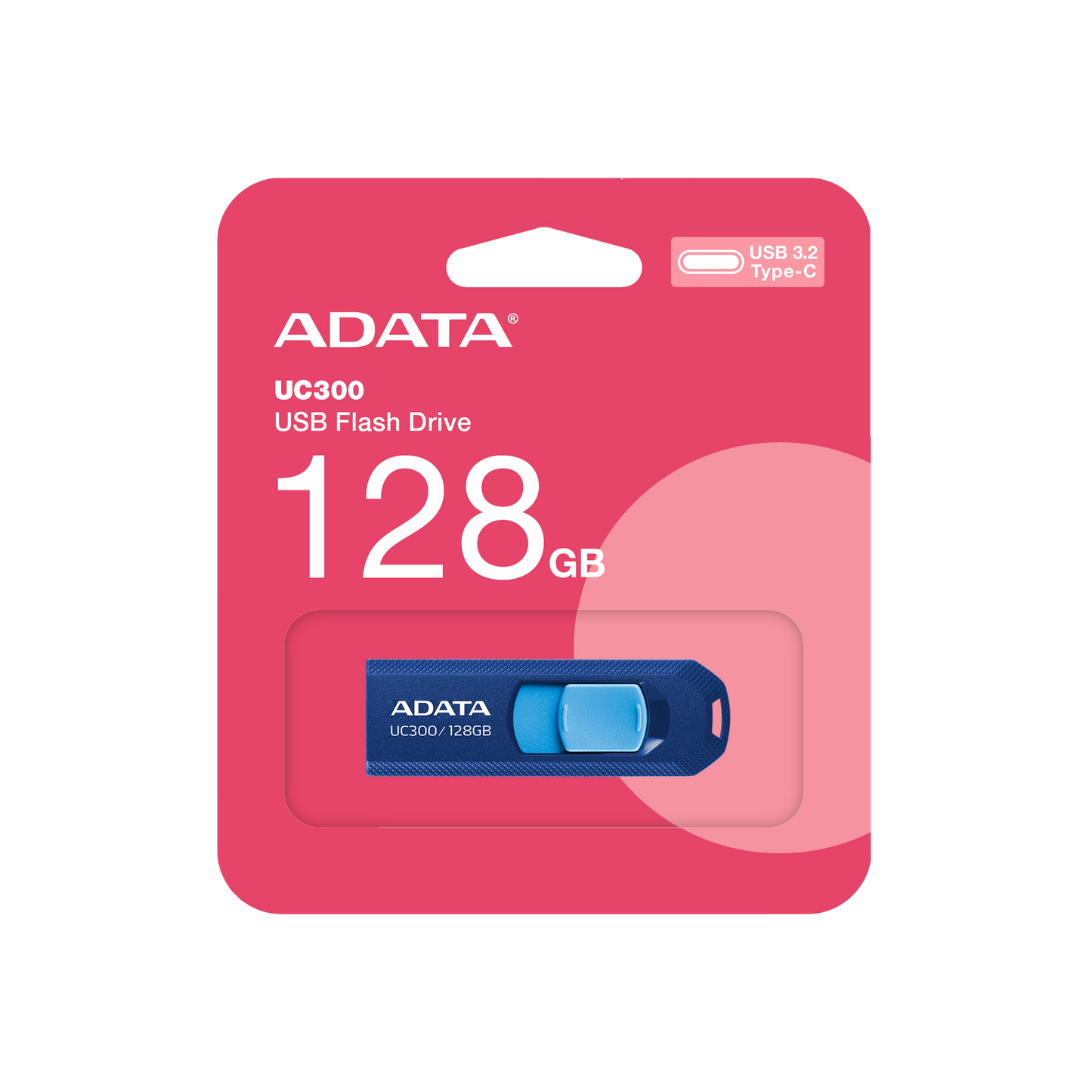 ADATA UC300 USB 3.2 Gen1 Flash Drive Type-C High Compatibility Capless Sliding Connector | 128GB