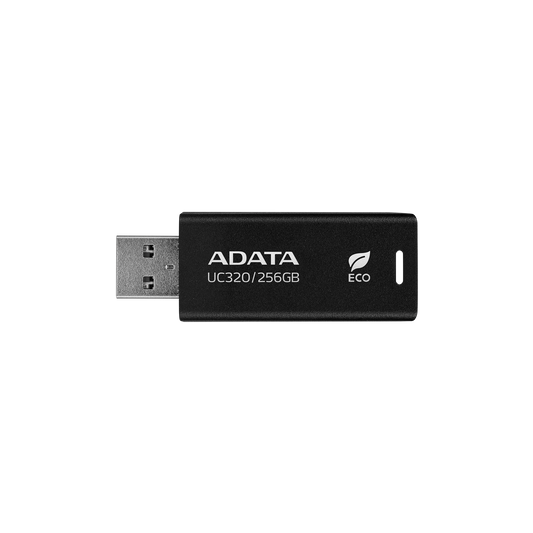 DATA UC320 USB 3.2 Gen1 Flash Drive 85% PCR Plastic Eco-Friendly Capless Sliding Connector | 256GB