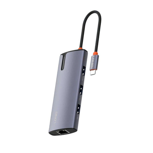 LDNIO DS-16U 6-in-1 USB-C Docking Station | 100W PD | 4× USB 3.0 | RJ45 Ethernet | Multiport Type-C Hub for Laptop & MacBook