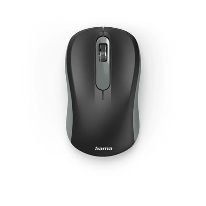 Hama AMW-200 Optical Wireless Mouse – 1600 DPI, Ambidextrous Design, Nano USB Receiver, 2.4 GHz RF, Anthracite/Black