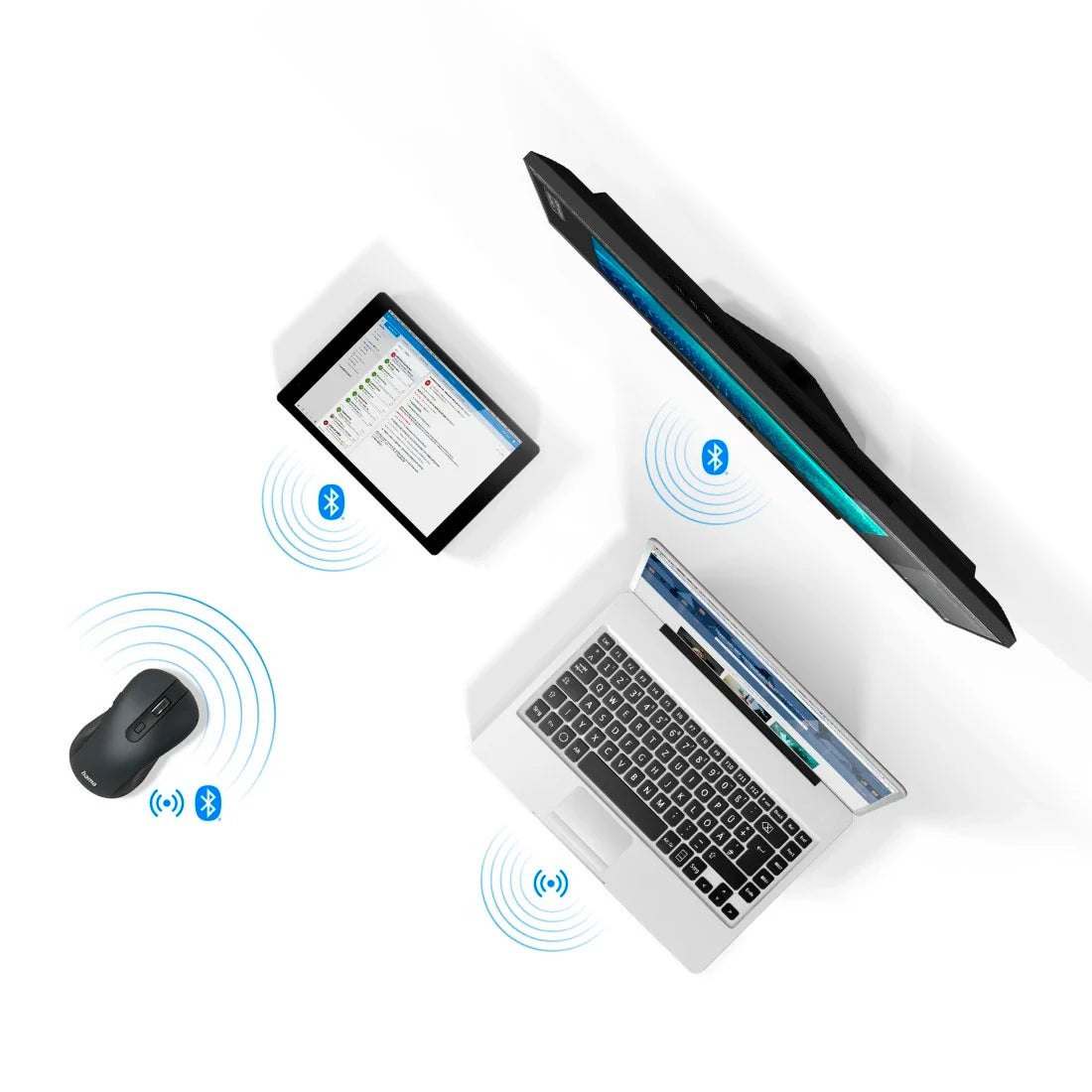 Hama "MW-650" Optical 6-Button Multi-Device Mouse, with USB-A / Bluetooth