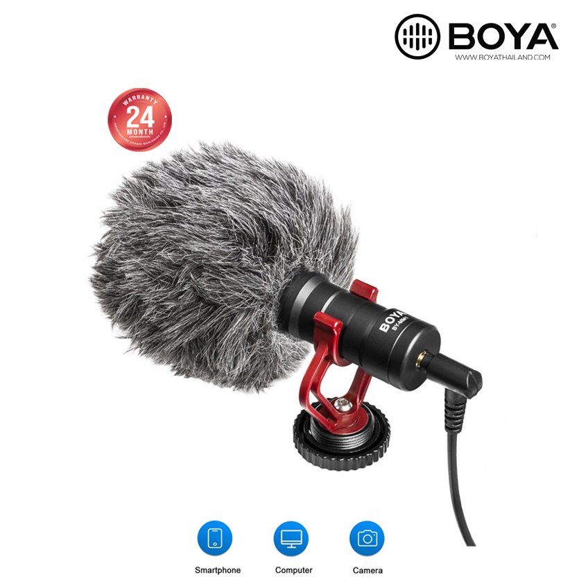 BOYA BY-BM3031 Super‑Cardioid On‑Camera Shotgun Microphone | 3‑Position Gain | 80 Hz High‑Pass Filter | Headphone Jack | Shockmount