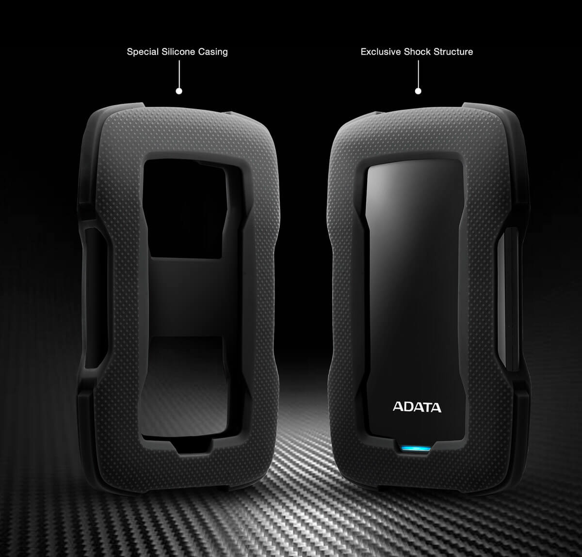 ADATA HD330 External Hard Drive USB 3.2 Durable Shockproof Silicone Protective Rugged Design | 4TB