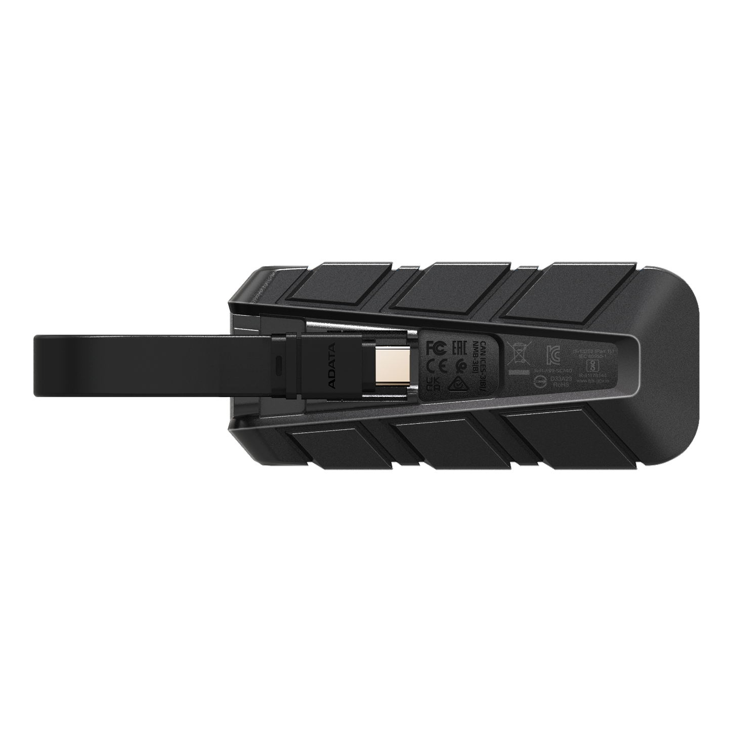 ADATA SC740 External SSD USB 3.2 Gen2 1050MB/s Read 1000MB/s Write Built-In USB-C Cable MIL-STD Drop | 500GB