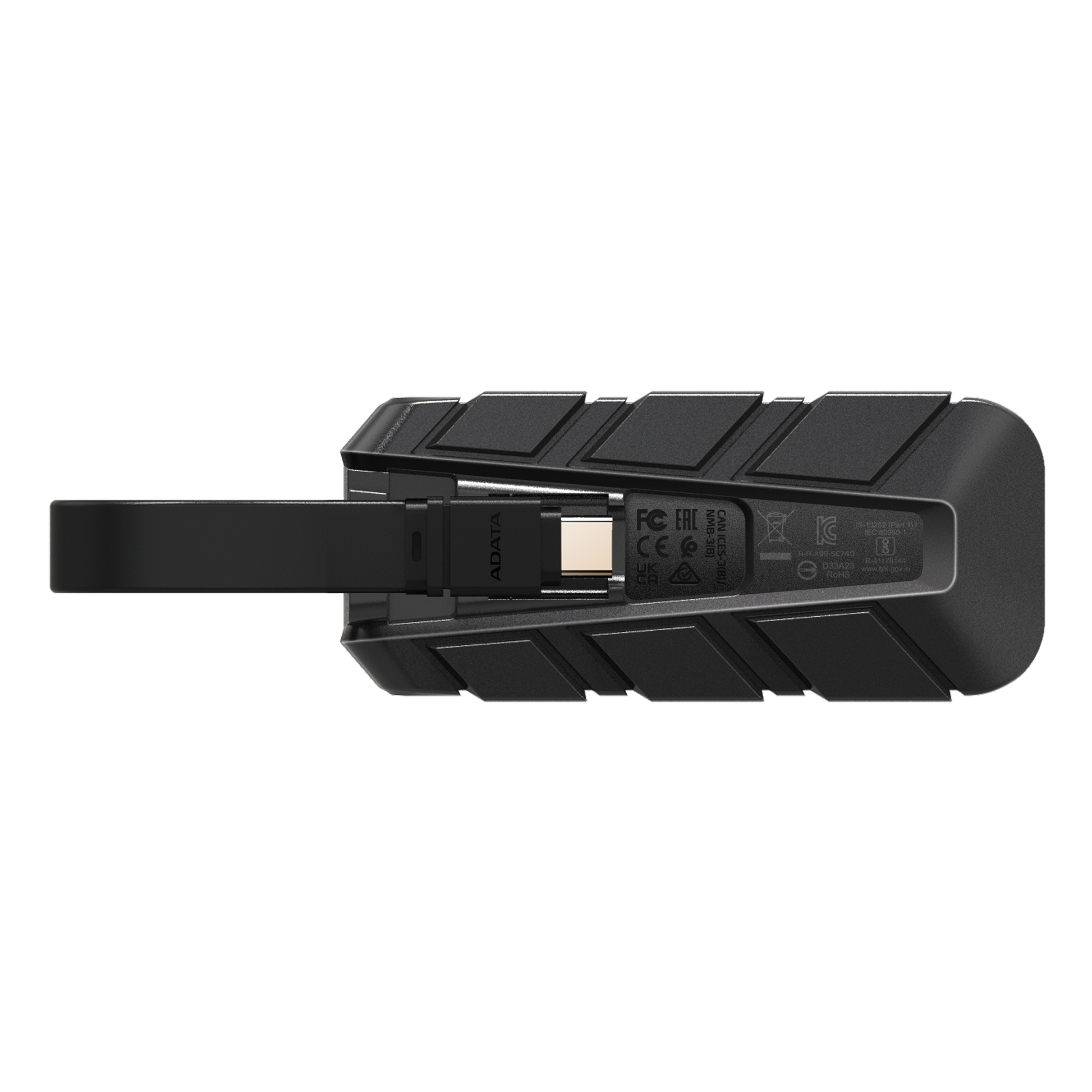 ADATA SC740 External SSD USB 3.2 Gen2 1050MB/s Read 1000MB/s Write Built-In USB-C Cable MIL-STD Drop - 2TB