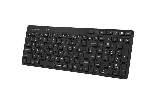 A4Tech FBK27C Bluetooth & 2.4 GHz Wireless Keyboard | QuietKey | Rechargeable | Multi-Device | USB-C Fast Charging