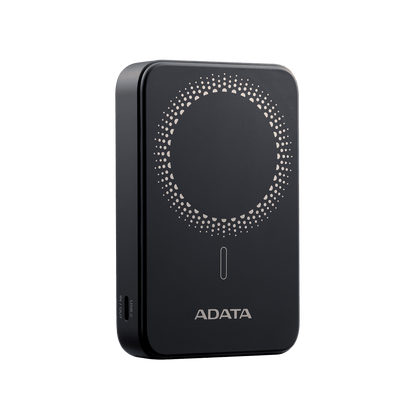 ADATA R100 10 | 000 mAh Magnetic Power Bank | Qi 15 W Wireless | 20 W PD/QC USB‑C | Dual-Device Ports | Fold-Out Stand | Pass‑Through Charging