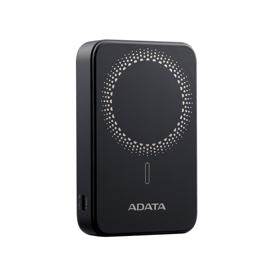 ADATA R100 10 | 000 mAh Magnetic Power Bank | Qi 15 W Wireless | 20 W PD/QC USB‑C | Dual-Device Ports | Fold-Out Stand | Pass‑Through Charging