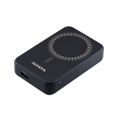 ADATA R100 10 | 000 mAh Magnetic Power Bank | Qi 15 W Wireless | 20 W PD/QC USB‑C | Dual-Device Ports | Fold-Out Stand | Pass‑Through Charging