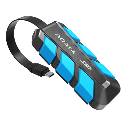 ADATA SC740 External SSD USB 3.2 Gen2 1050MB/s Read 1000MB/s Write Built-In USB-C Cable MIL-STD Drop | 500GB