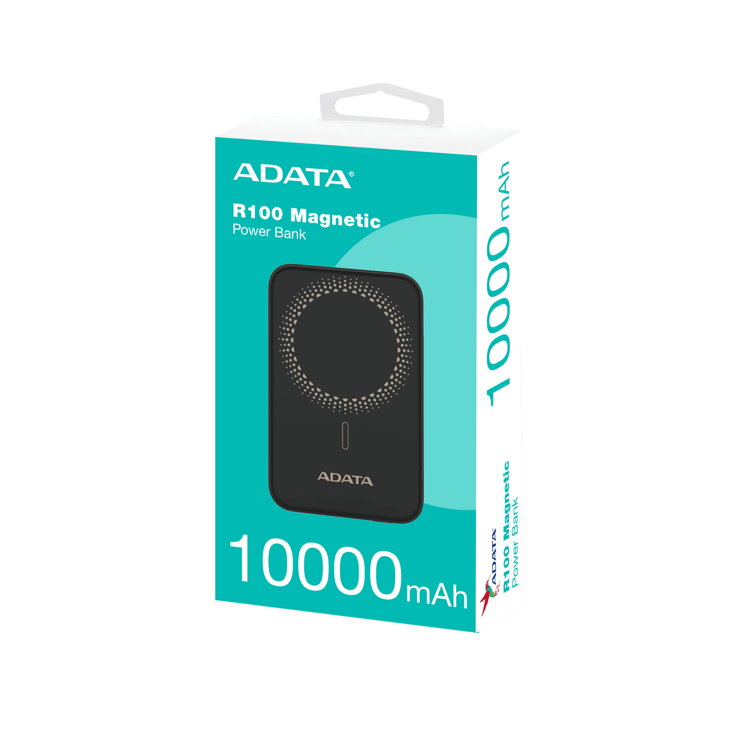 ADATA R100 10 | 000 mAh Magnetic Power Bank | Qi 15 W Wireless | 20 W PD/QC USB‑C | Dual-Device Ports | Fold-Out Stand | Pass‑Through Charging