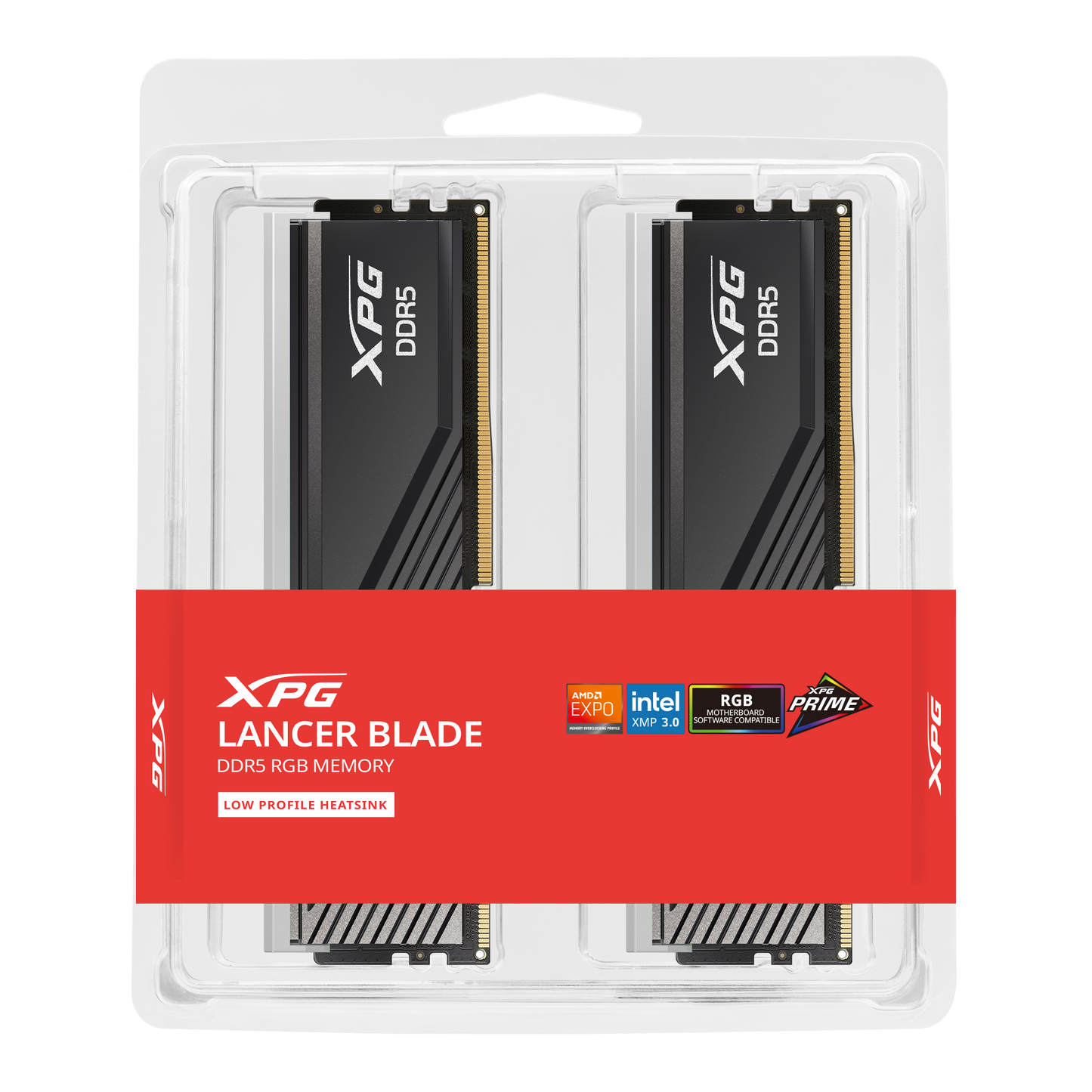 XPG Lancer Blade RGB DDR5 6000MHz 32GB (2x16GB) CL48 UDIMM 288-Pins Desktop SDRAM DDR5 Dual Channel RAM Kit