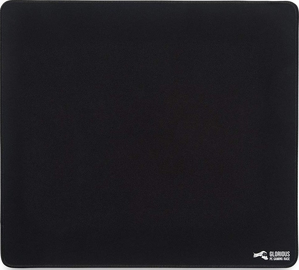 Glorious XL Heavy Gaming Mouse Mat/Pad | 16"x18" Extra-Large Black Cloth Surface | Non-Slip Rubber Base | Stitched Edges | Precision Gaming & Desk Mat