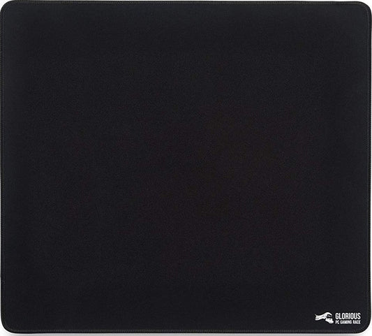 Glorious XL Heavy Gaming Mouse Mat/Pad | 16"x18" Extra-Large Black Cloth Surface | Non-Slip Rubber Base | Stitched Edges | Precision Gaming & Desk Mat